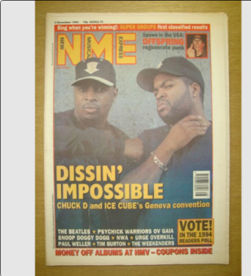 NME 1994 DEC 3 CHUCK D ICE CUBE OFFSPRING BEATLES NWA
