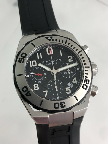 New Hamilton Khaki Navy Sub Auto Chrono H78716333 Dive Watch w/ Box +  Papers | eBay