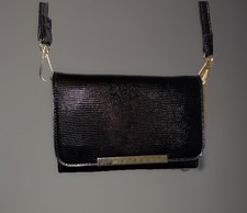 Vintage Cute Black / Gold Evening Bag Sparkly Cross Body Excellent Chic Classy