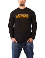 Clutch T Shirt Classic Logo Nue Offiziell Herren Schwarz Long Sleeve Size S
