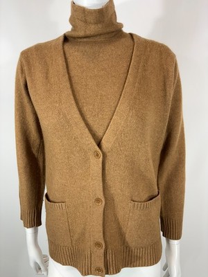 MAX MARA Set Women's MEDIUM 2 Piece Cardigan & High Neck Blouse Wool Blend