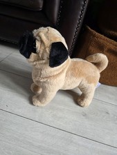 Smyths Toys Standing Pug Dog Puppy Soft Plush Toy 