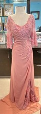 Evening gown size 12 - mother of the bride dress - lace appliques