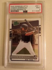 2020 Panini Donruss Optic Jasson Dominguez #RP11 Graded PSA 9 Mint Baseball Card