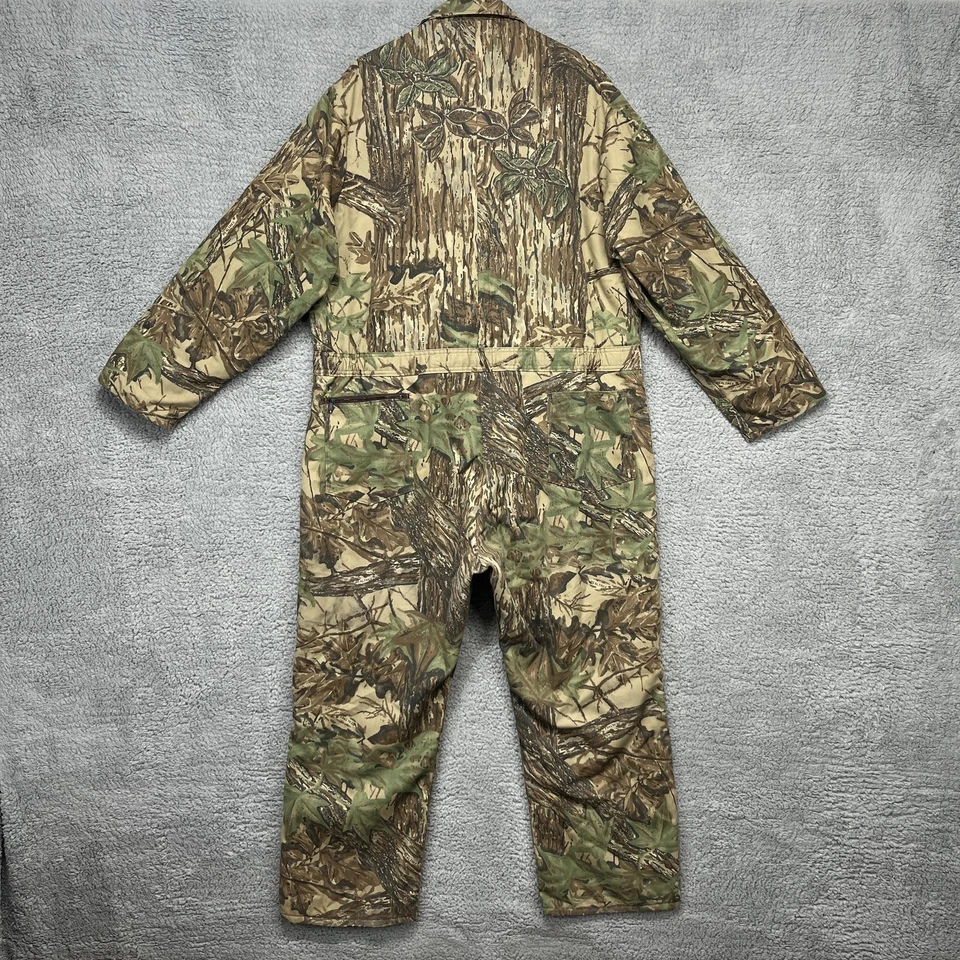 VTG Liberty Coveralls Mens 2XL Realtree Camo Quilted Insulated Hunting Made USA - Image 4 of 4