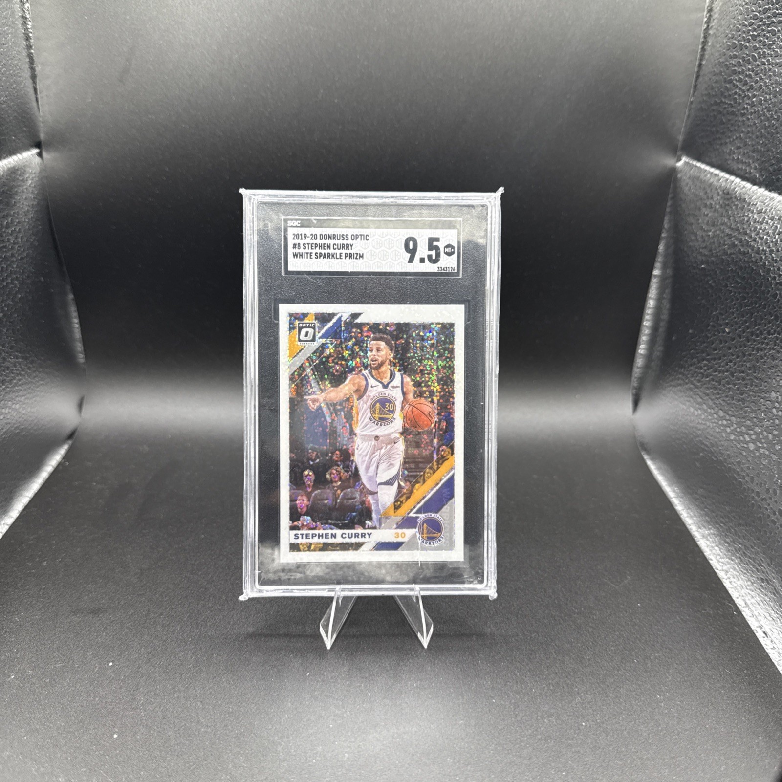 2019 Panini Donruss Optic Stephen Curry #8 White Sparkle PSA 9