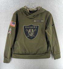 Nike Las Vegas Raiders Salute To Service Pullover Hoodie NFL Green Youth Size M
