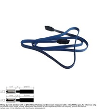 Cable SATA 7-Pin Data CD HDD SSD Drive 40" 180 Degree Straight