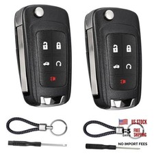 Key Fob Case Replacement 5 Button for Chevy Cruze Camaro Impala Equinox GMC