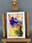 Small Abstract Art 6”x4” Original Watercolor Painting Coral Reef 23 by Miss Rina — photo 2