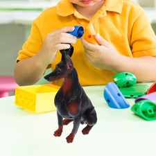 Simulation Doberman Pinscher Model Decoration French Bulldog Animal