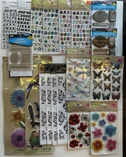 Lot of 19 NIP  STICKER sheets  Crafters Square, Jot The Paper Studio Puffy