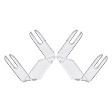 2 Pcs Chinese Fans Stand Hand Held Storage Holder Clear Display Bracket