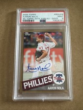 2020 Topps - 1985 Topps Baseball Autographs Aaron Nola #85A-AN Gold 37/46 (AU)