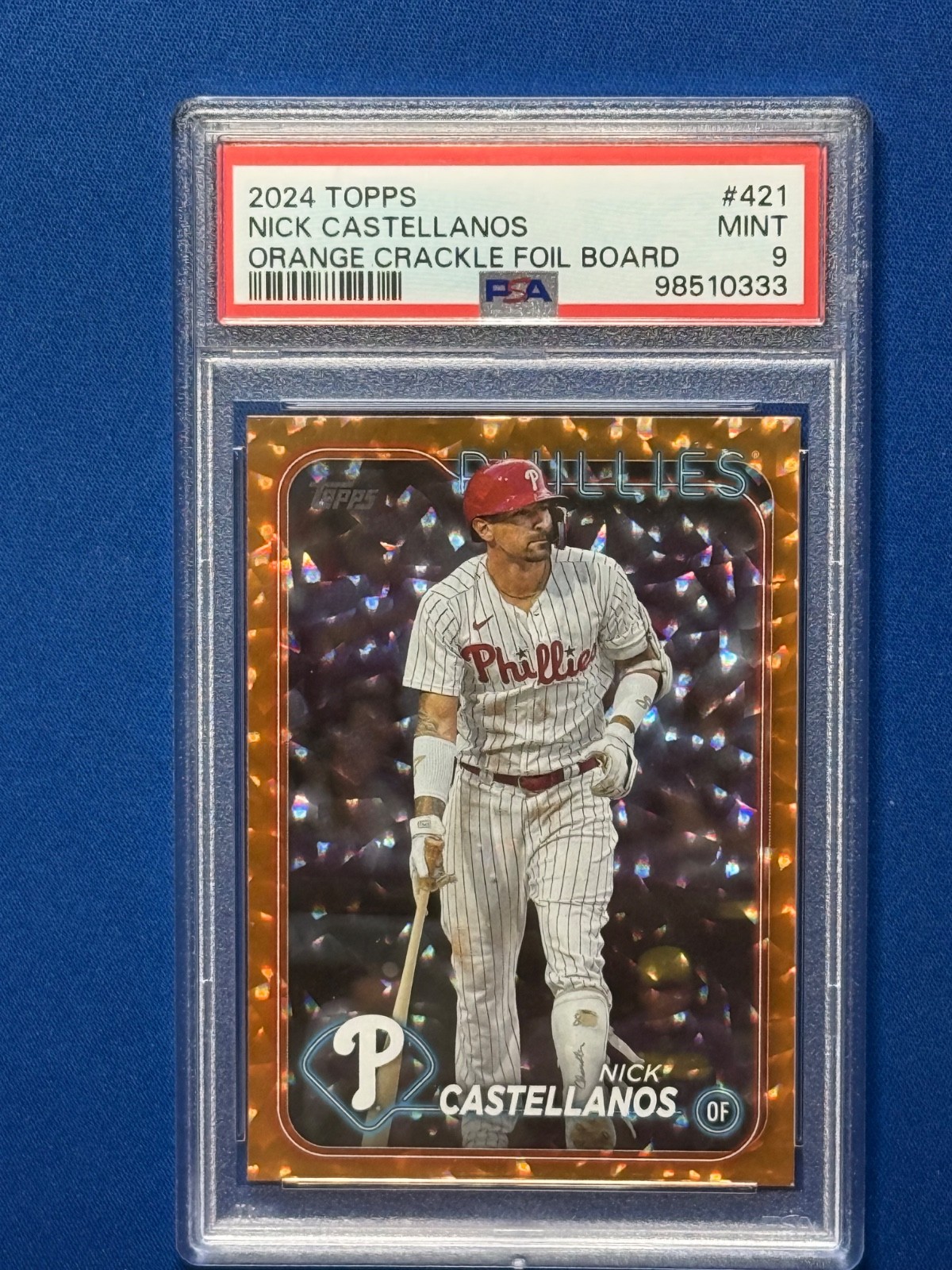 2024 Topps Series 2 - Nick Castellanos #421 Orange Foil 160/299 PSA 9