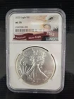 2022 American Silver Eagle Red Ribbon Series MS 70- NGC