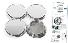 Open End Plus Plug Center Caps for Trailer RV Replacement EZ Lube Cap, Chrome