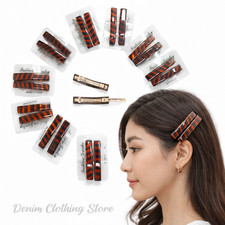 12 pcs Women's 3.5" Moonglow Lucite Barrettes Hair Clips Hairpin Clamp Claw Lot