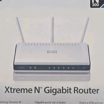 D-Link DIR-655 Wireless-N Gigabit Router 300Mbps 4 LAN USB Sharing White