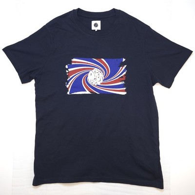 Pretty Green T Shirt Herren Gr. XL Blau Kurzarm Logo Pretty Green T Shirt