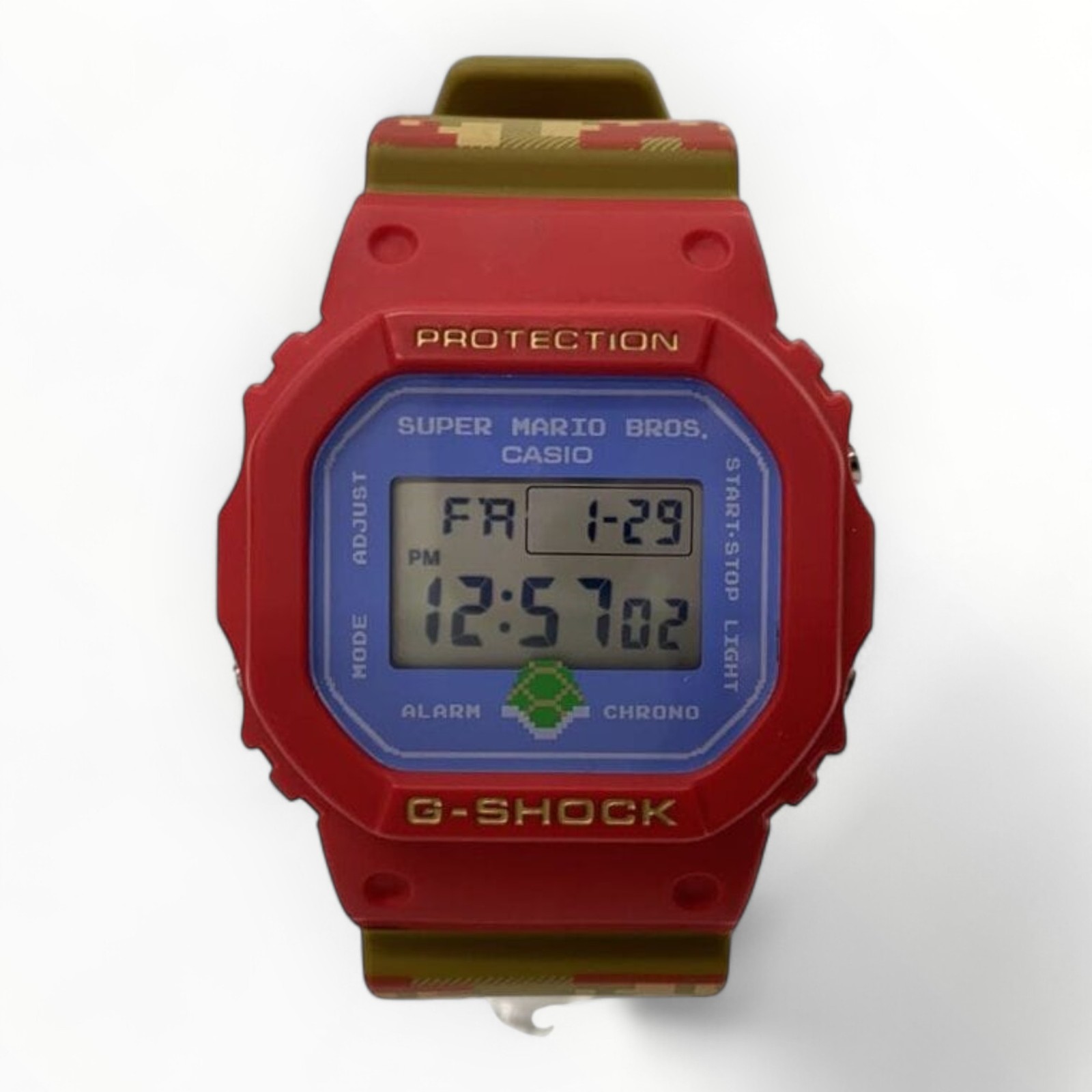 CASIO Digital Quartz Blue Khaki Mens Watch 1.18