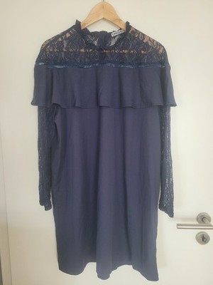 unique 21 Kleid dunkelblau spitze 42