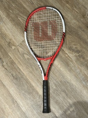Wilson Roger Federer 110 Tennis Racket Racquet SUPER CLEAN Red White L2 4 1/4