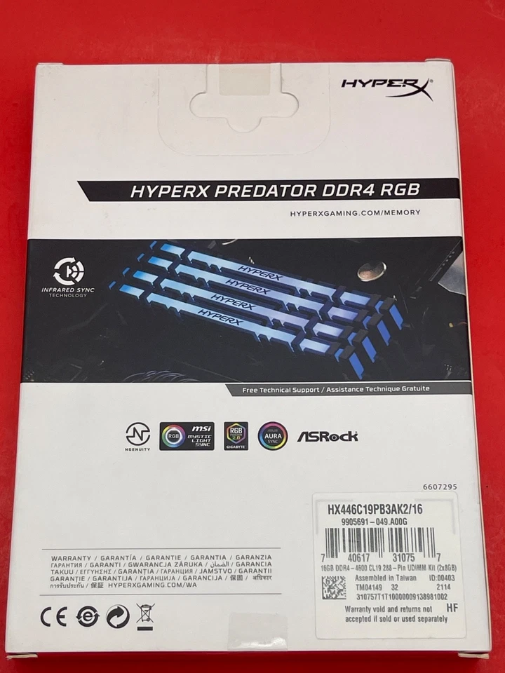 🔥🔥 Kingston HyperX Predator RGB 2x8GB DDR4 4600MHz 288pin DIMM Memory Kit 16Gb - Image 3 of 4