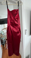 Vintage DOLCE & GABBANA Dress Red Stretch Bodycon Sheath Knee Length IT 40