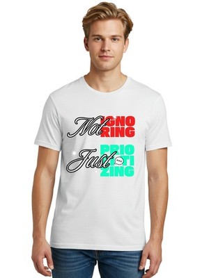 No-Ring-Just-Zing Mens Graphic Tee, 100% Cotton, Casual Summer Wear