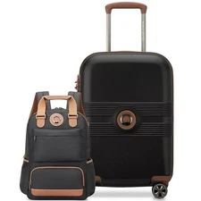Delsey Paris Flanerie Backpack and Carry On Set Black