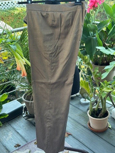 Escada, ESCADA Vintage Hose Wild-Seide braun Gr. 42 - neu u. ungetragen