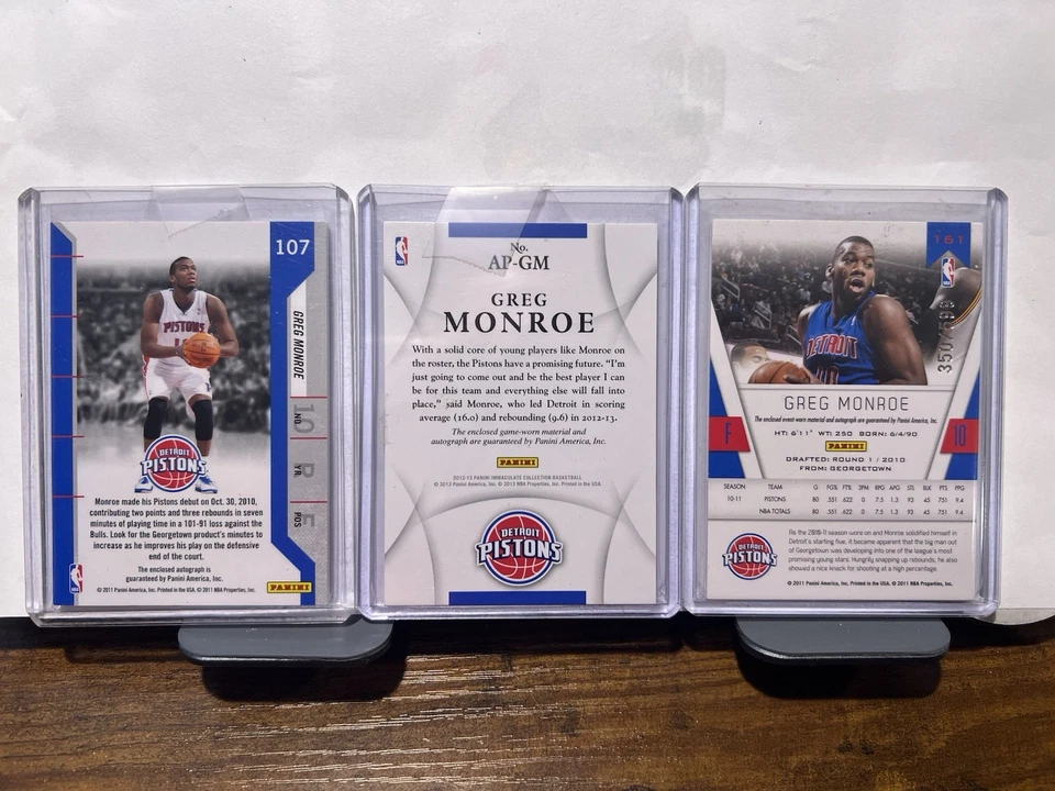 Lote automático Greg Monroe totalmente certificado parches Playoff Contenders impecable Foto 2 de 4