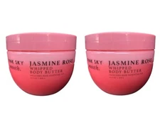 2x Pink Sky JASMINE ROSE Whipped Body Butter 15.9 oz New w/ Rose Essential Oil