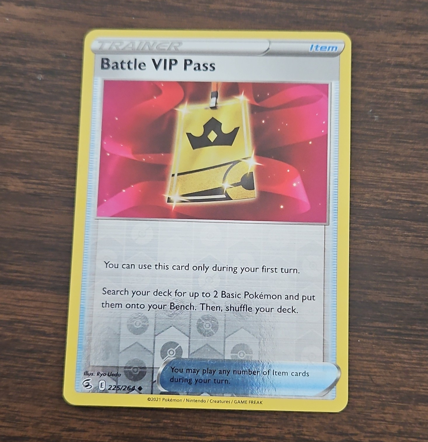 Pokemon TCG Battle VIP Pass 225/264 Fusion Strike Uncommon Reverse Holo 2021 ENG