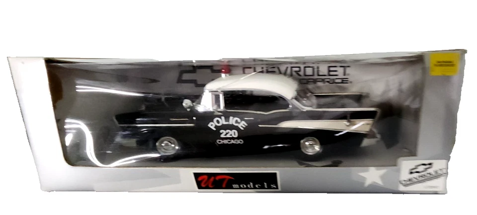 UT Models 1:18 1957 Chevrolet Bel Air Chicago Police Car Diecast w/ Box - Image 2 of 4