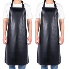 2 Pack Waterproof Rubber Aprons, Heavy Duty Butcher for Men Chemical Resistant