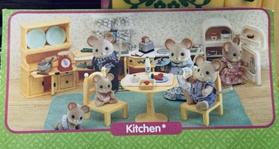 Sylvanian Families Calico Critters Original Complete KITCHEN SET