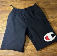 Champion Men's Black Fleece Drawstring Shorts w/ Pockets Size M