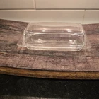 VTG Pyrex Clear Glass Butter Dish Base And Lid 72-B