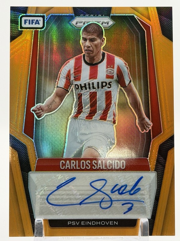 2025-26 Panini Prizm FIFA Carlos Salcido #S-CS Auto Orange /25