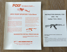 Poly Technologies Aks 762sp Sporter Gun Instruction Manual Kengs Firearms Tech