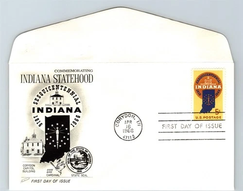 S06-4339, INDIANA STATEHOOD, *FLEETWOOD, FIRST DAY COVER
