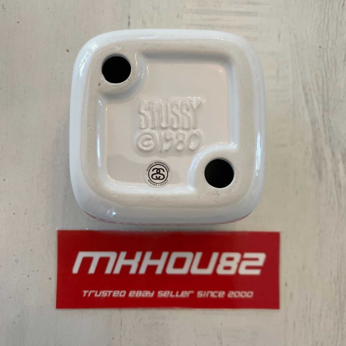 Stussy Ceramic Dice Ashtray Mug 138743 White Ceramica Arredo