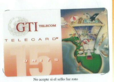 USA GTI - 15 U Florida Attractions (spanish) Calling Card NEU ** MINT sealed