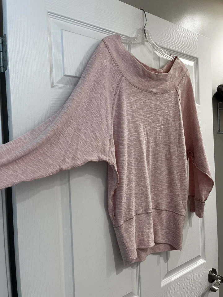Blusa de malha feminina We The Free Palisades fora do ombro XS rosa Free People - Imagem 3 de 4