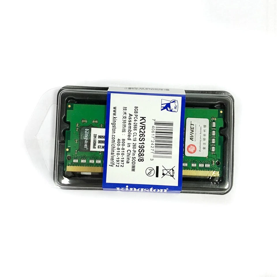 Kingston 8GB DDR4 2666MHz PC4-21300 KVR26S19S8/8 SODIMM 260Pin Laptop Memory RAM - Image 3 of 4