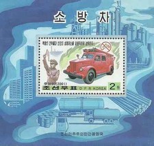 Timbre Pompiers Corée BF391 ** année 2001 (31609)