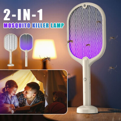 2in1 Elektro Moskito Swatter Zapper Mosquito Fliegenklatsche USB Insekt Killer