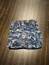 Unicor Men's US Navy Blue Digital Camo Pants BDU Uniform Trousers Size Medium